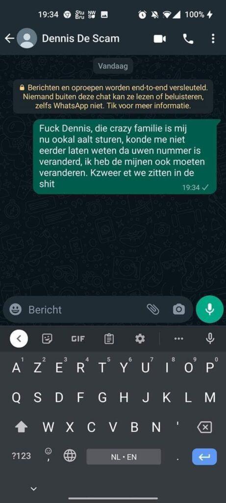 Whatsapp oplichter terugpakken