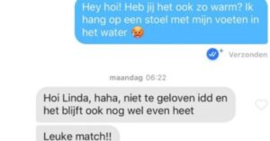 Tinder gesprek
