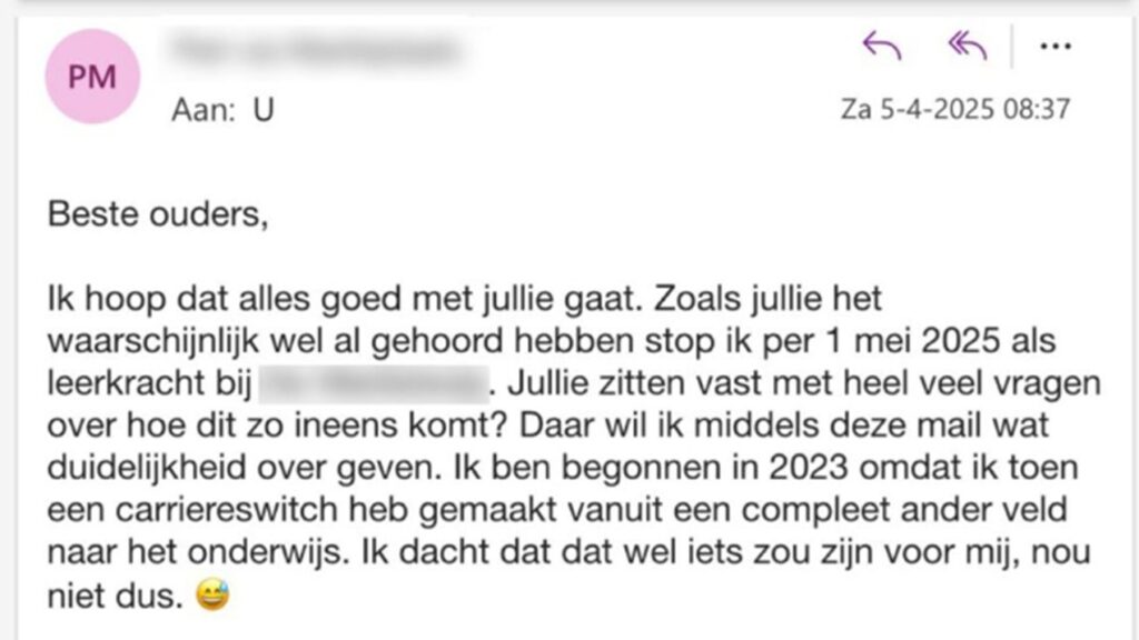 basisschoolleraar afscheidsbrief