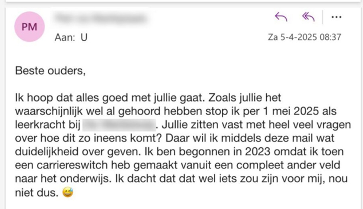 basisschoolleraar afscheidsbrief