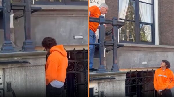 Boze Amsterdammer neemt heerlijk wraak op gevelplasser