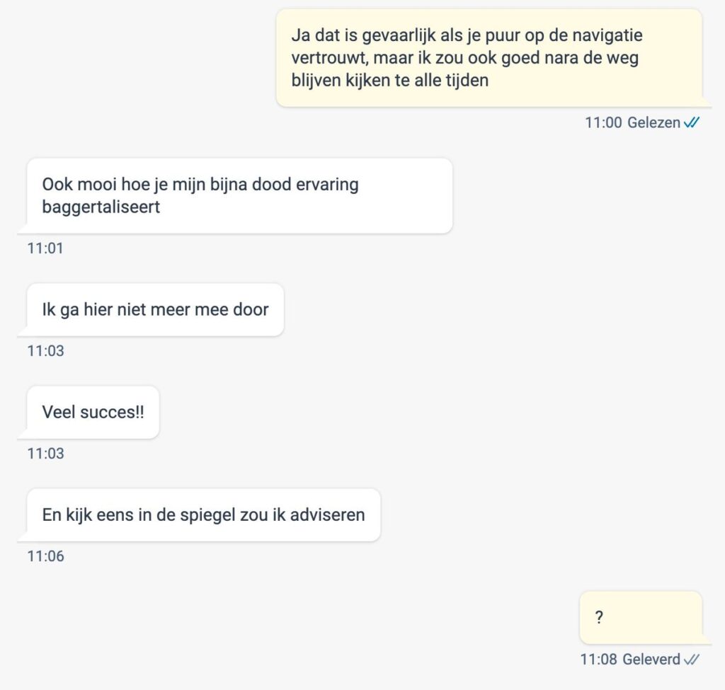 Marktplaats-koper wordt woedend op verkoper omdat navigatie hem bijna van viaduct laat afrijden