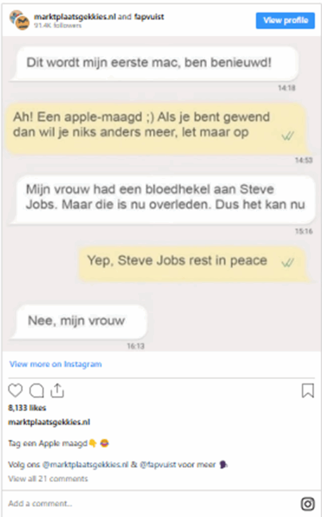 Marktplaatsgekkies