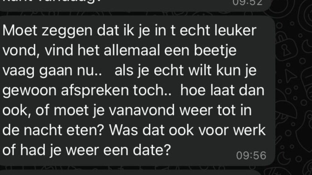 Gast stuurt bizarre monoloog nadat hij wordt afgepoeierd na één Breeze date