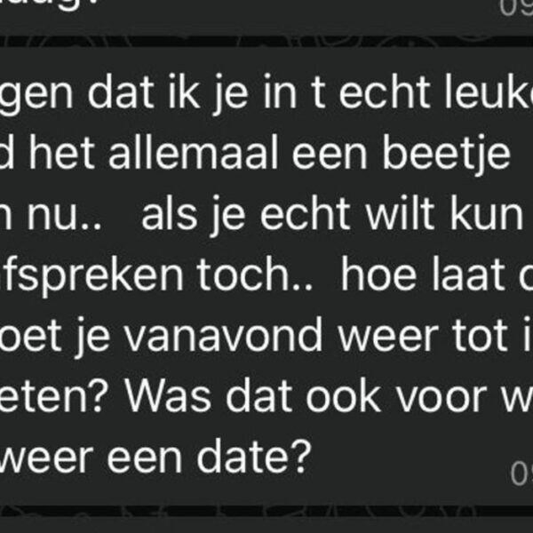 Gast stuurt bizarre monoloog nadat hij wordt afgepoeierd na één Breeze date