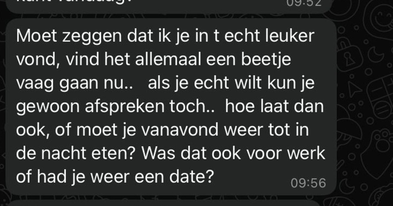 Gast stuurt bizarre monoloog nadat hij wordt afgepoeierd na één Breeze date