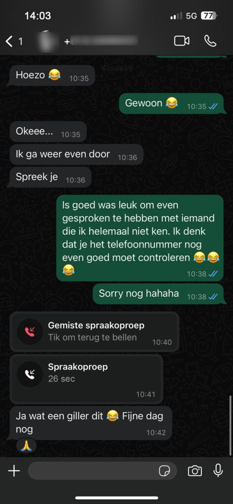 Gast krijgt vergaderingnotulen van onbekend nummer: