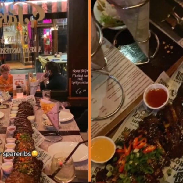 Bij dit restaurant kun je 1,5 meter spareribs bestellen