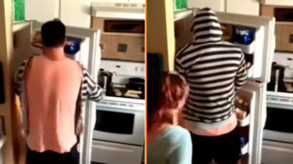 Hilarische prank met vrouw en koelkast gaat pijnlijk fout