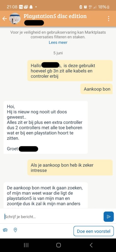 Marktplaats-verkoper die gestolen Playstation probeert te verkopen valt keihard door de mand