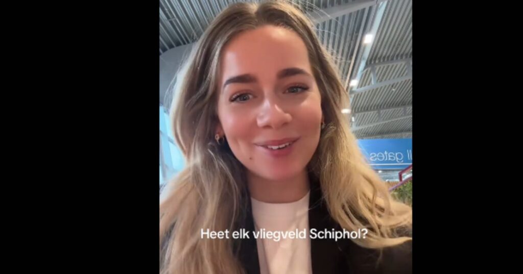 Mensen gaan los om TikTok-dame die denkt dat alle vliegvelden Schiphol heten: 'Dit heeft stemrecht...'
