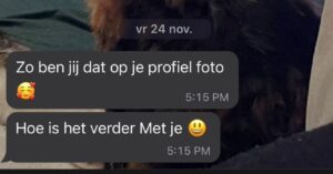 Niet al te professionele verkoper van alarmsystemen probeert klanten te versieren via Whatsapp