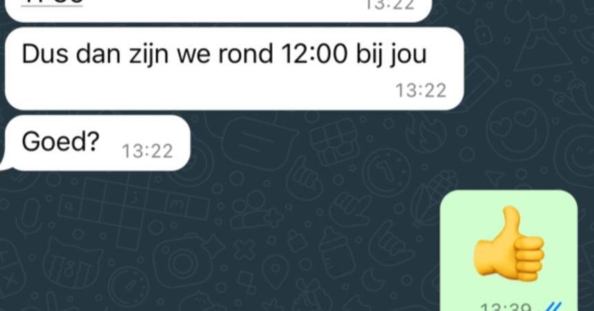 Dame gaat door het lint omdat haar date telkens 'passief agressief' duimpje gebruikt op Whatsapp
