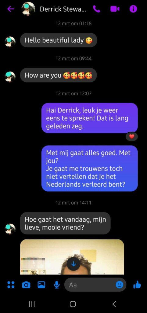 Een whatsapp oplichter met gladde praatjes