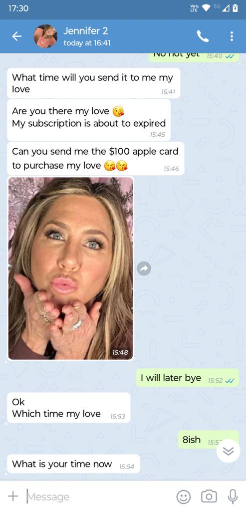 fake Jennifer Aniston