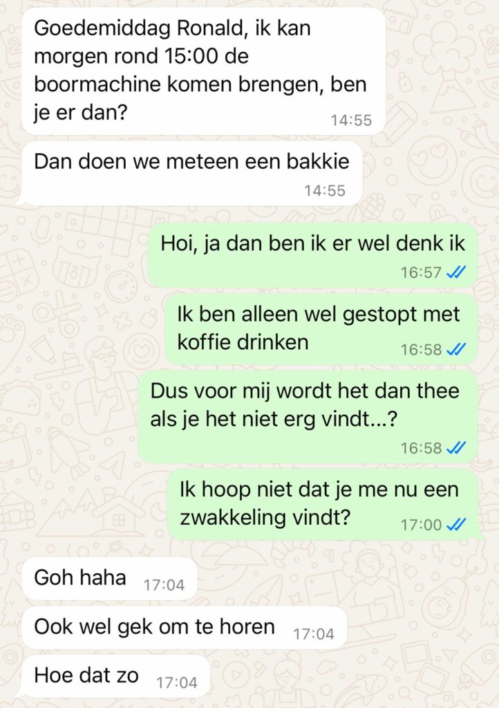 verkeerd verstuurd appje