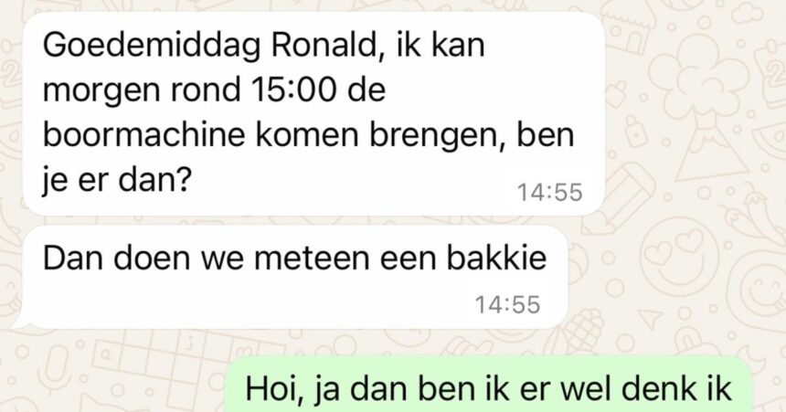 Verkeerd verstuurd appje 