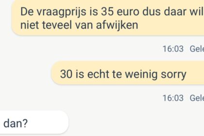 Marktplaats onderhandeling