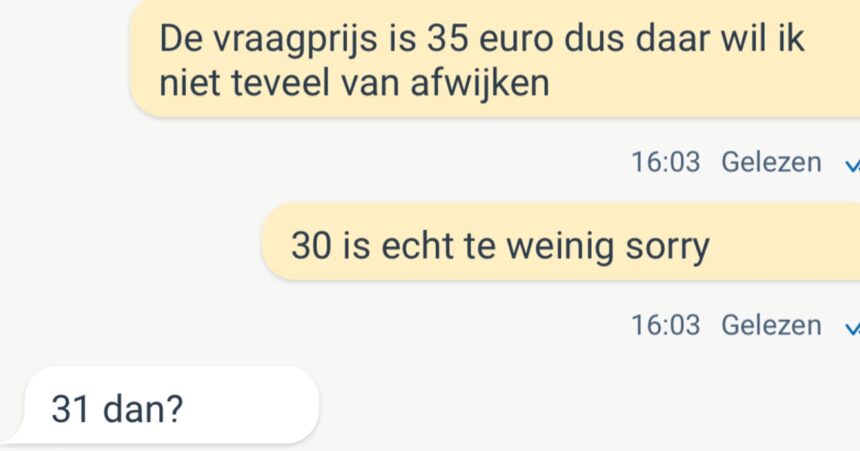 Marktplaats onderhandeling