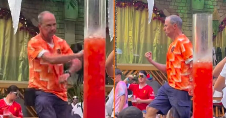 Beelden van Nederlandse vader die de show steelt in club op Mallorca gaan knettertjeviral