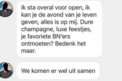 Man op datingapp probeert met opscheppen indruk te maken op jonge dames: 'Je favoriete BN'ers ontmoeten?'