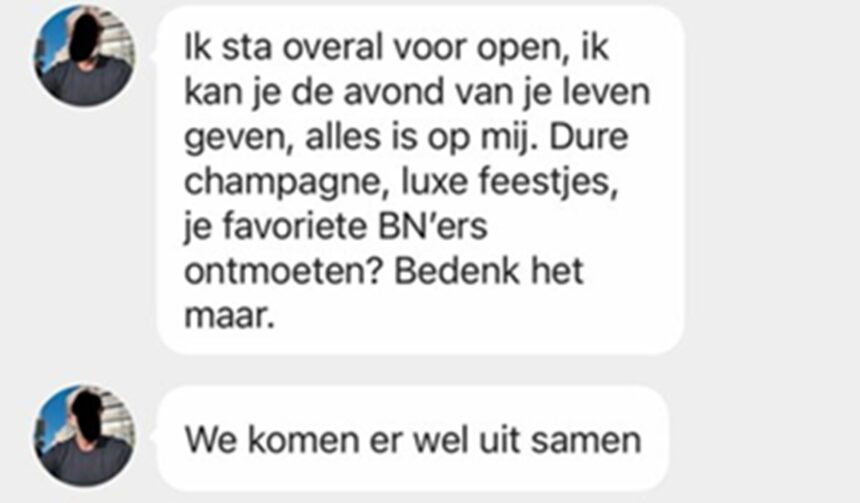Man op datingapp probeert met opscheppen indruk te maken op jonge dames: 'Je favoriete BN'ers ontmoeten?'
