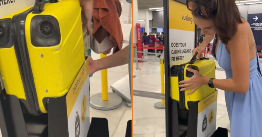 Dame met te grote koffer voor lowbudget-vlucht vindt slimme manier om onder 200 euro bijbetalen uit te komen