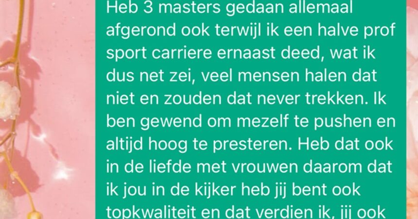 Het opscheppen begint