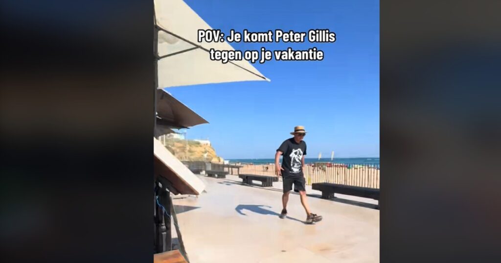 Peter Gillis op vakantie