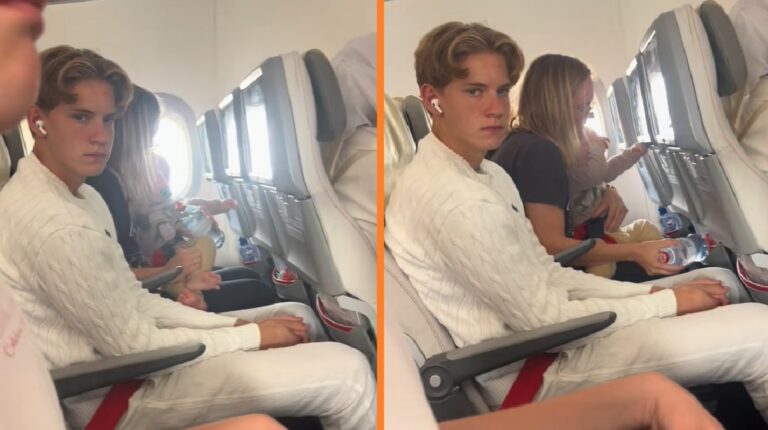 huilend kind in het vliegtuig