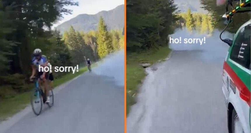 wielrenners in Slovenië