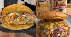 Hoe maak je het broodje frikandelsalade?