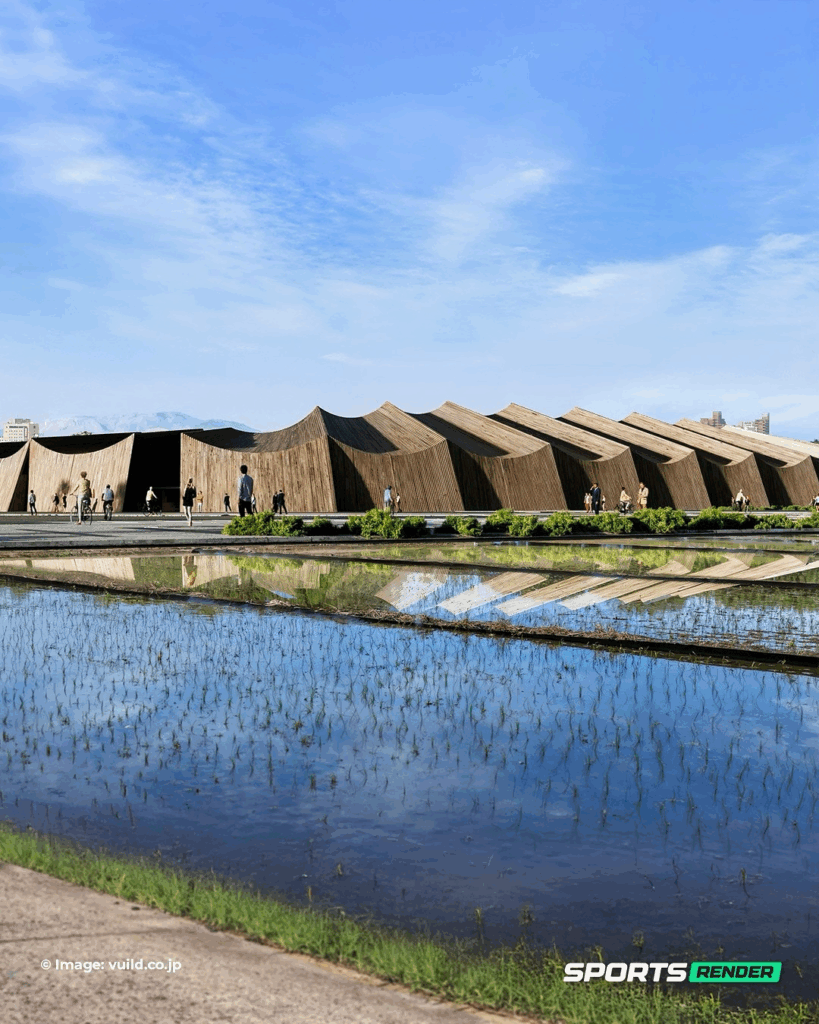 Voetbalstadion van hout