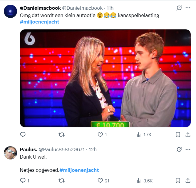 Miljoenenjacht deelnemer