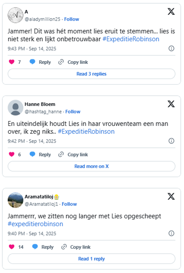 expeditie robinson lies zhara