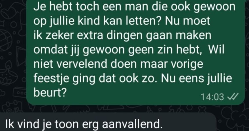 Buurt-app excaleert de pan uit omdat ene buur vindt dat andere buur niet genoeg haar best doet met hapjes voor buurtfeest