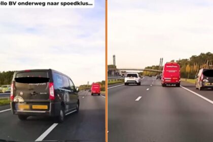 Bestuurder bedrijfsbusje kan morgen op zoek naar nieuwe baan na levensgevaarlijke inhaalactie