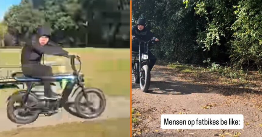 Gast maakt heerlijke parodie op hedendaagse Fatbike terreur van tegenwoordig