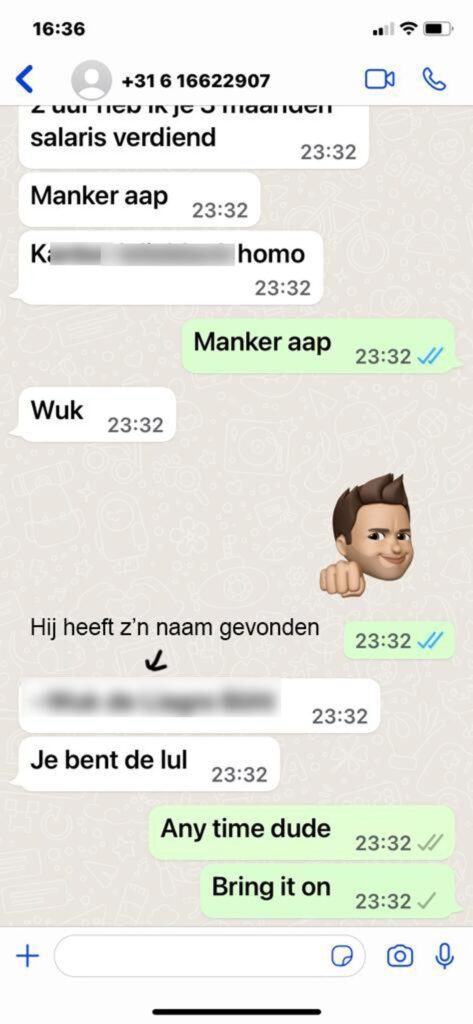 Whatsapp oplichter kan frustratie niet meer bedwingen nadat 'slachtoffer' hem 2 uur lang aan het lijntje houdt