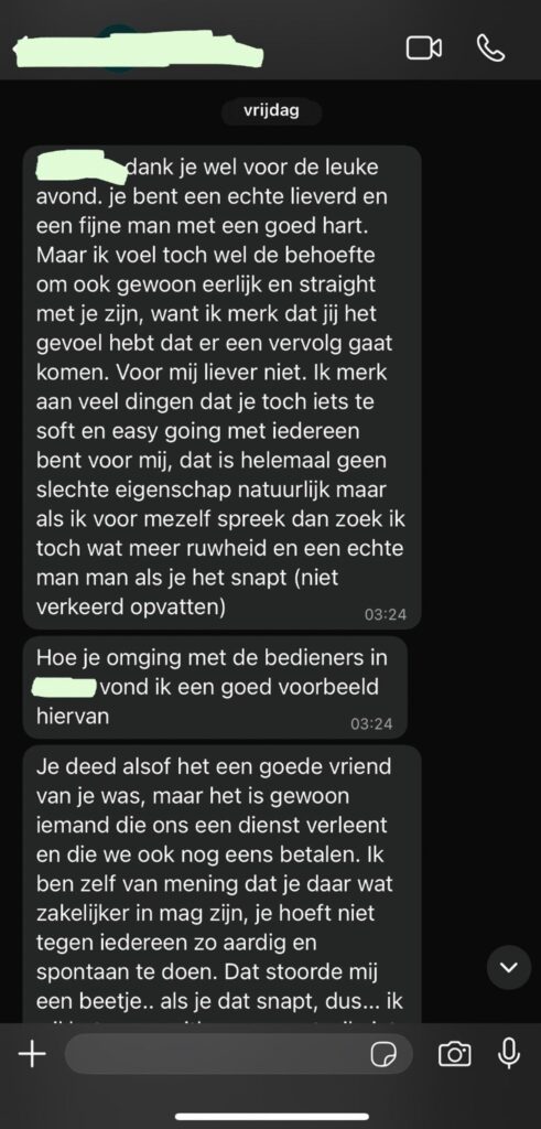 Bumble dame wil geen 2e date omdat jongen te aardig doet tegen ober: ' Is gewoon iemand die ons dienst verleent'