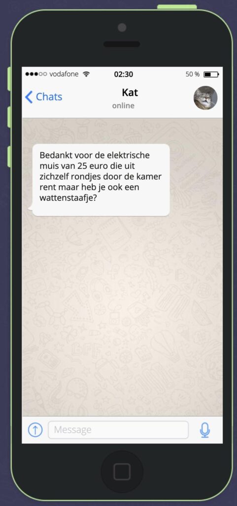 Als katten konden Whatsappen