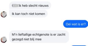 Facebook Marketplace-deal gaat toch niet door nadat 'lieftallige echtgenote' er een stokje voor steekt