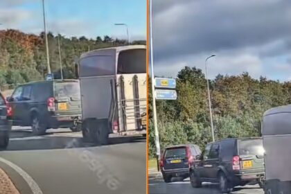 Volvo die auto met paardentrailer agressief afsnijdt verdeelt het internet: 'Hij doet niks fout!'
