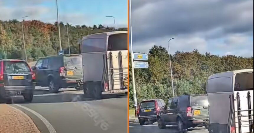 Volvo die auto met paardentrailer agressief afsnijdt verdeelt het internet: 'Hij doet niks fout!'