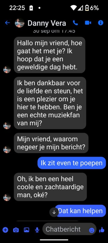 Gast geeft oplichter die doet alsof hij Danny Vera is heerlijk koekje van eigen deeg