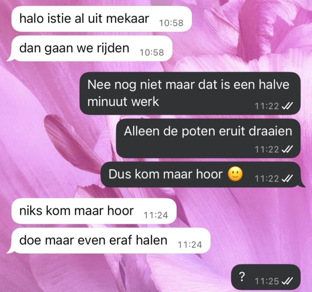 Marktplaatsdeal over eettafel van € 5 loopt op niets uit door extreem onbeschofte koper