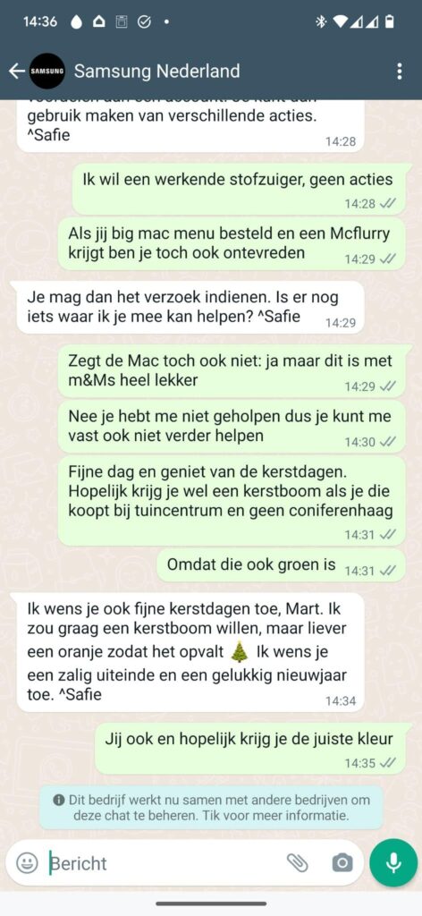 Samsung klantenservice