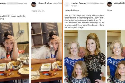 Weer 10 van de meest hilarische fotobewerkingen van Photoshop-legende James Fridman