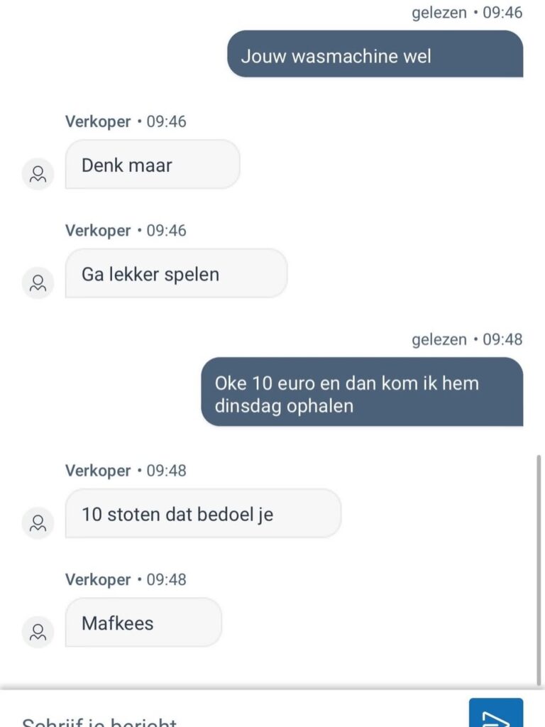 Marktplaats-wasmachine