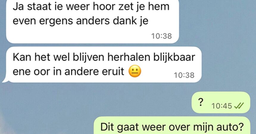 Boze buurman gaat uit zijn stekker omdat gast zijn auto voor zijn raam parkeert